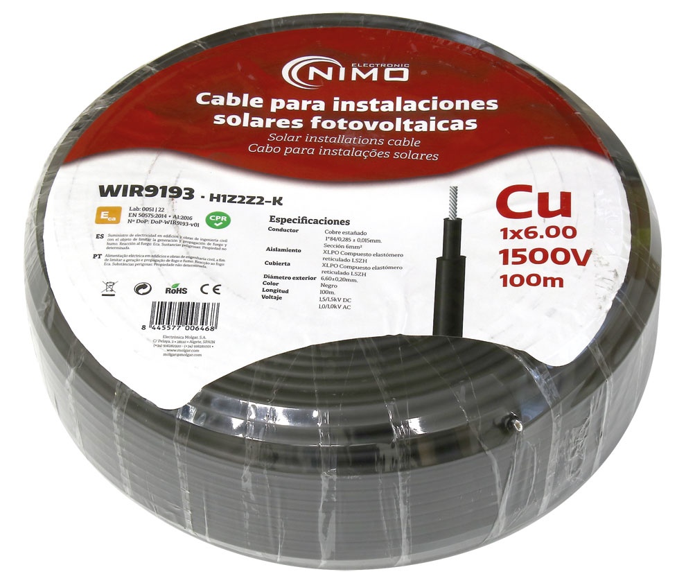 Cable de audio para altavoces rojo y negro de 2x1,50 mm² Bobina de